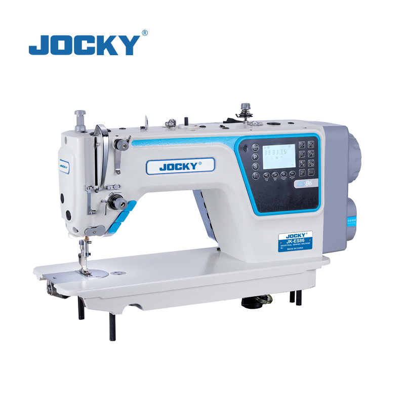 JK-ES86 Computerized lockstitch sewing machine with single step servo motor, auto trimmer